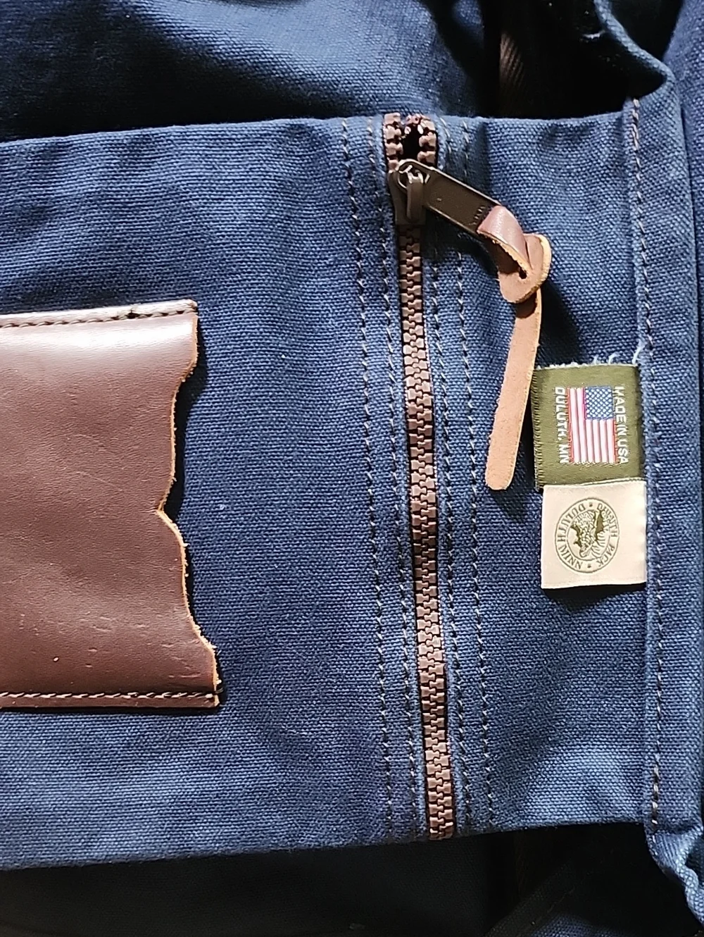 Duluth Pack Blue Canvas Laptop Scoutmaster Backpack